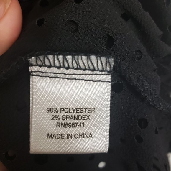 *10/$25* Self Esteem Black Long Sleeve Blouse - Picture 4 of 5